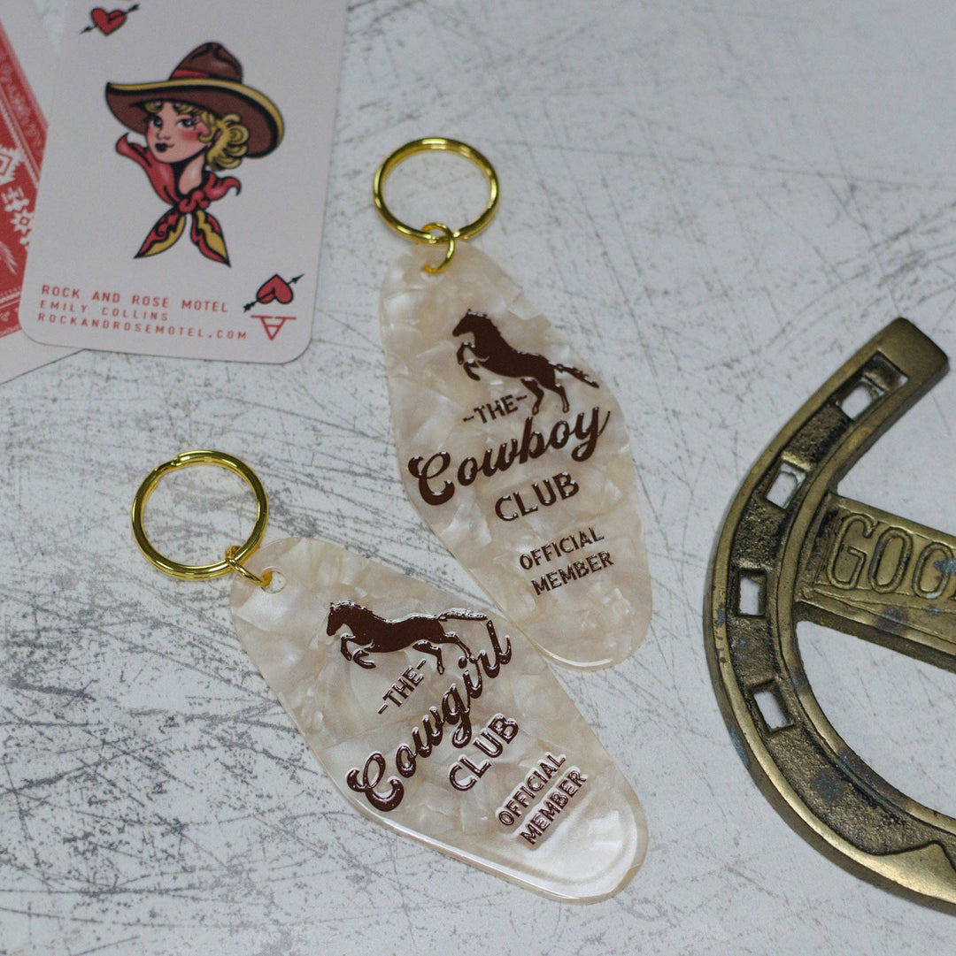 The Cowgirl Club Motel Keychain