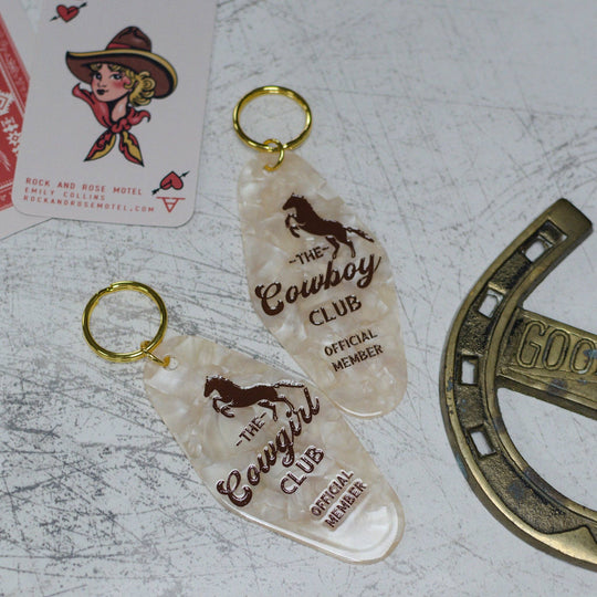 The Cowgirl Club Motel Keychain