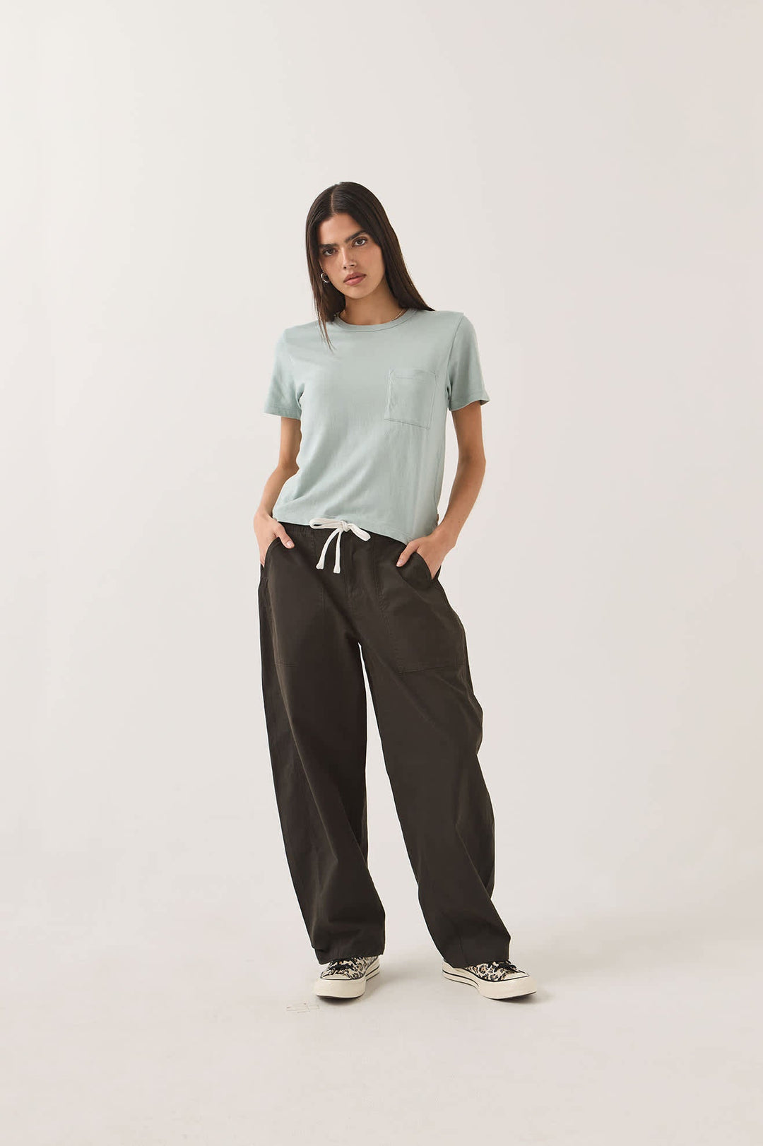 Brixton Utility Everyday Barrel Pant Washed Black