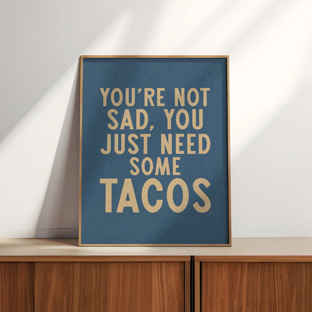 Tejas Country Club - Taco Humor Wall Art Home Decor Art Print