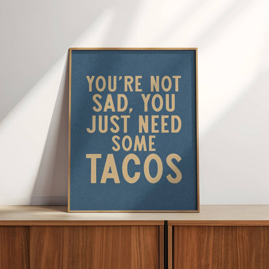Tejas Country Club - Taco Humor Wall Art Home Decor Art Print