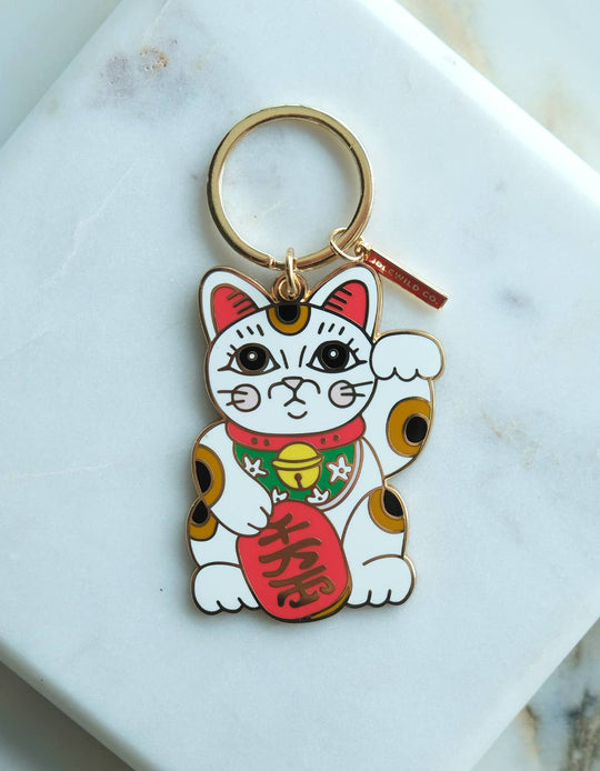 Enamel Keychain | Maneki Neko - Davidson Provision Co.