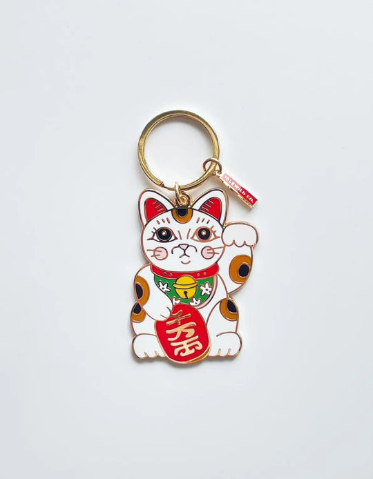 Enamel Keychain | Maneki Neko - Davidson Provision Co.