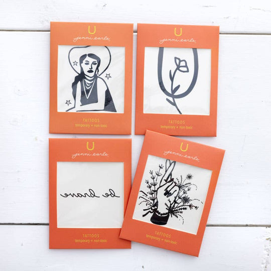 "be brave" Script Temporary Tattoo