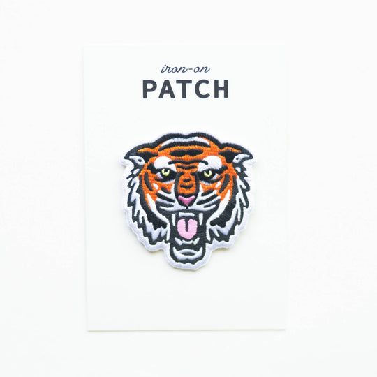 Union Made - Bengal Tiger Face Embroidered Iron on Patch