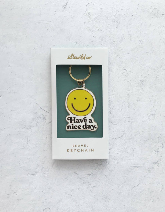 Smiley Enamel Keychain