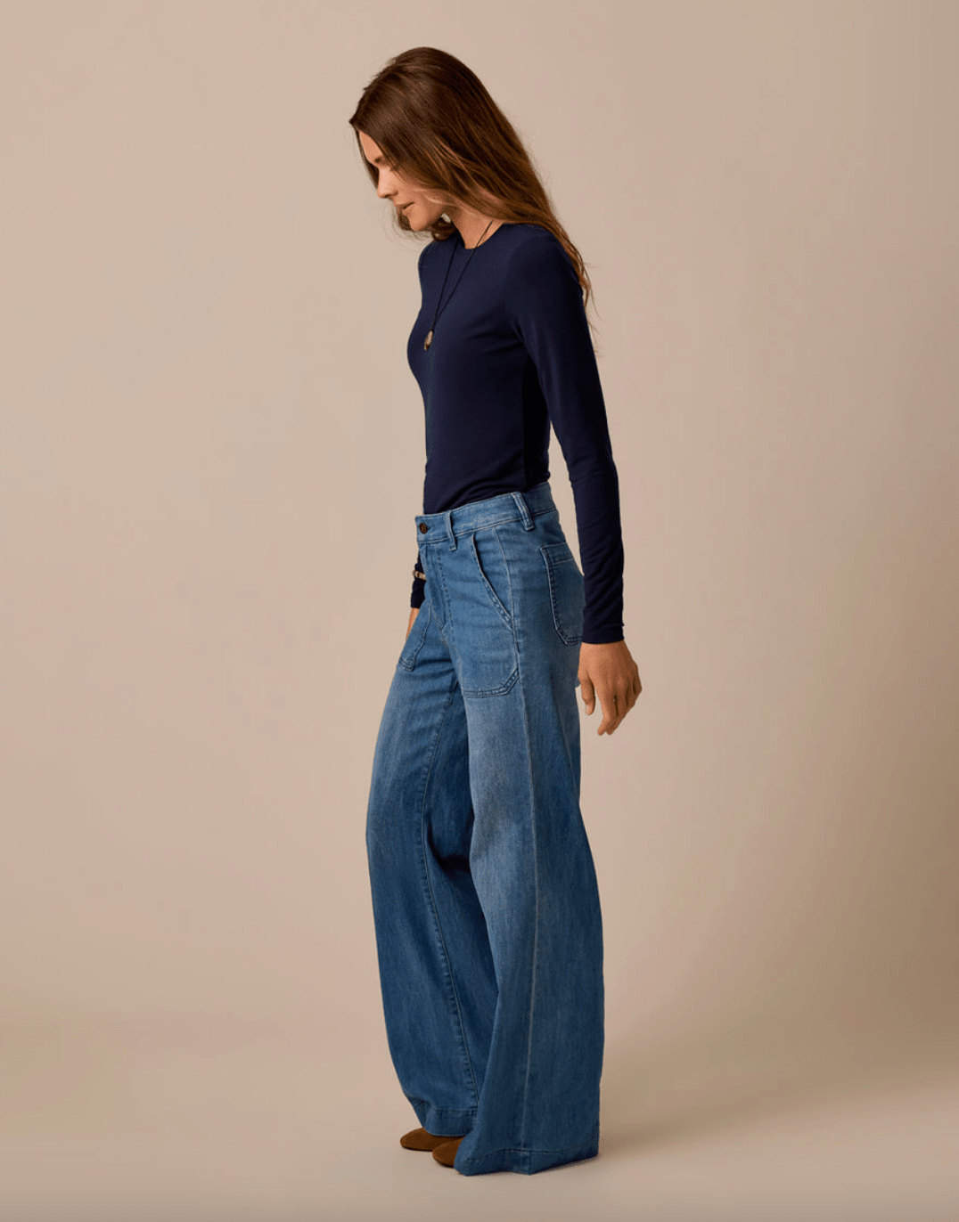 Farrah Lightweight Denim Wide Leg - Davidson Provision Co.