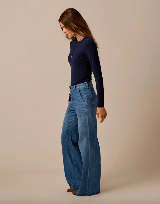 Farrah Lightweight Denim Wide Leg - Davidson Provision Co.