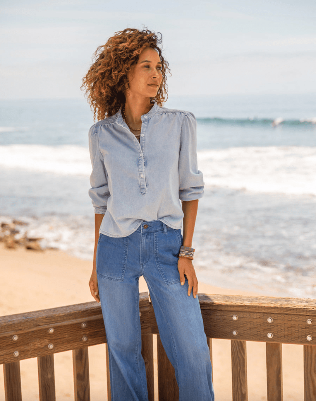 Farrah Lightweight Denim Wide Leg - Davidson Provision Co.