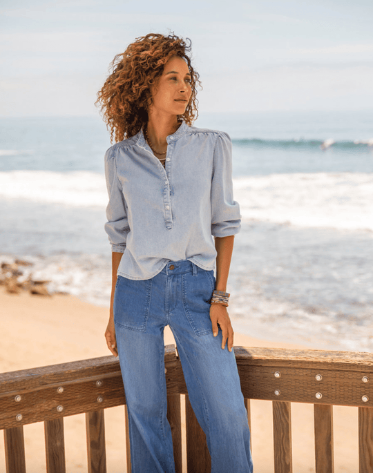 Farrah Lightweight Denim Wide Leg - Davidson Provision Co.