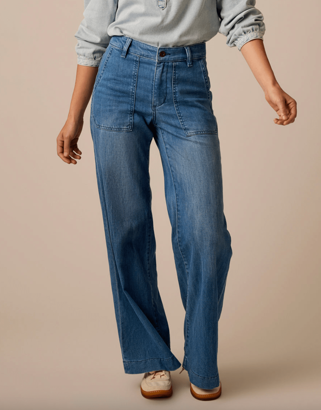 Farrah Lightweight Denim Wide Leg - Davidson Provision Co.