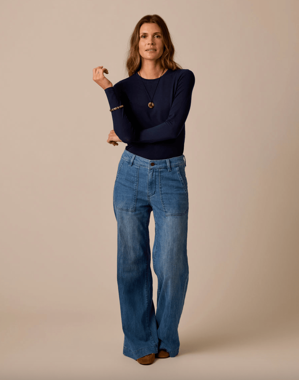 Farrah Lightweight Denim Wide Leg - Davidson Provision Co.