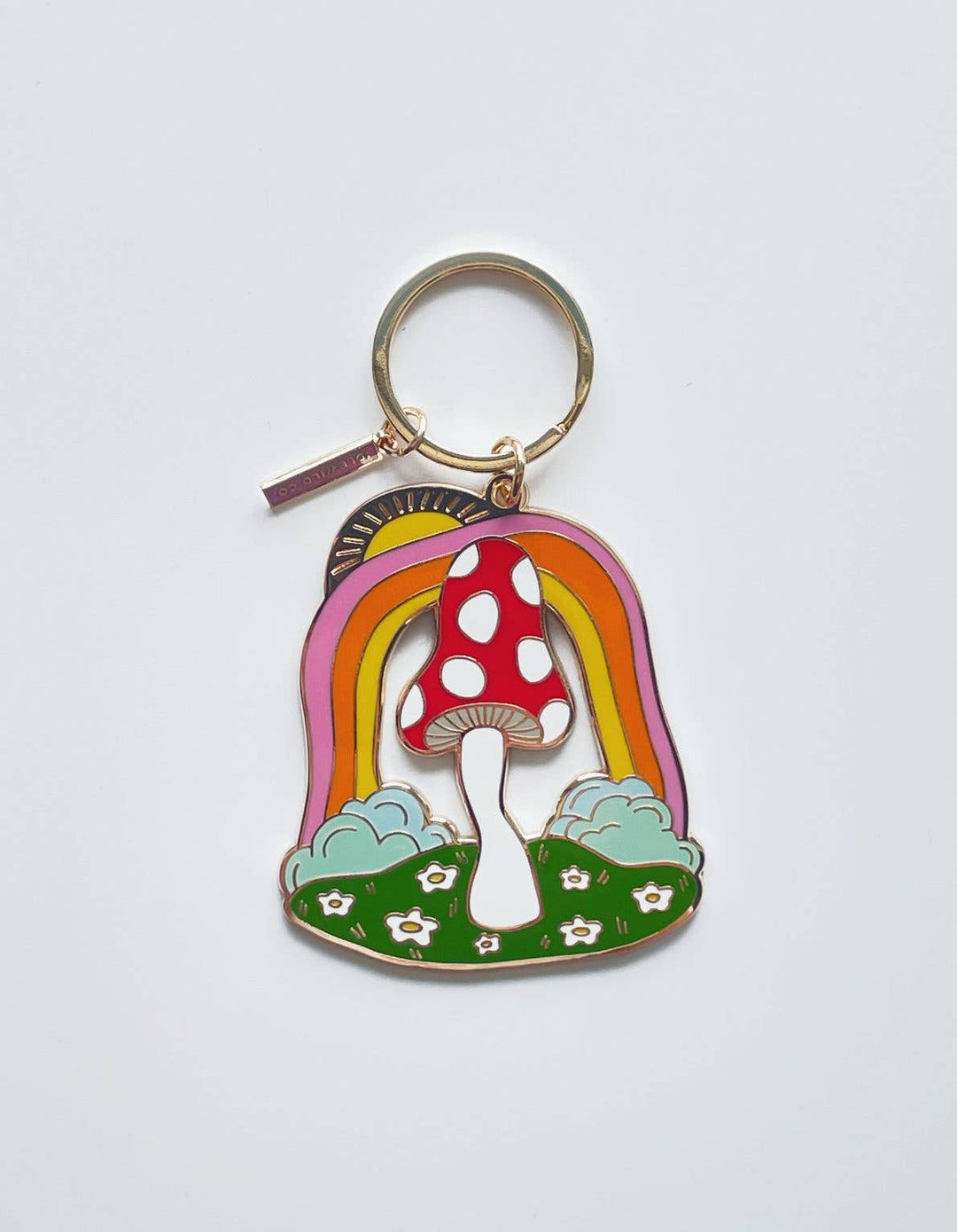 Magic Mushroom Enamel Keychain