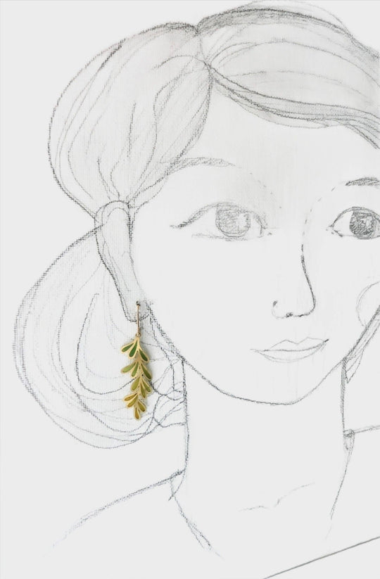 Fern Earrings, Leaf earrings, Nature - Davidson Provision Co.