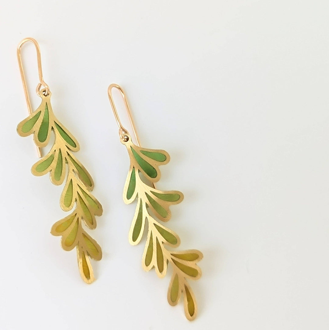 Fern Earrings, Leaf earrings, Nature - Davidson Provision Co.