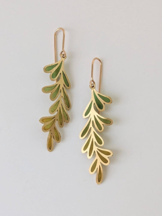 Fern Earrings, Leaf earrings, Nature - Davidson Provision Co.