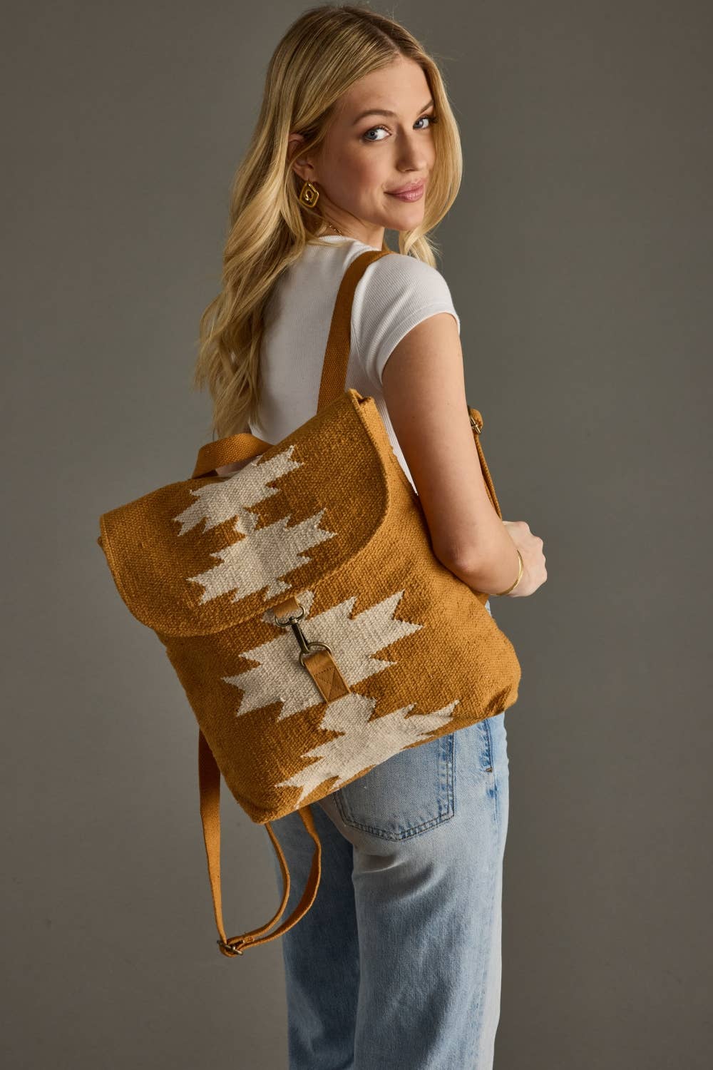 Camel & Cream Aztec Backpack