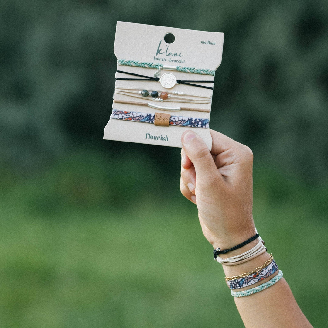 "Flourish" Natural Butterfly Hair Tie Bracelets - Davidson Provision Co.