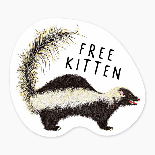 Free Kitten - 3" Art Sticker - Davidson Provision Co.