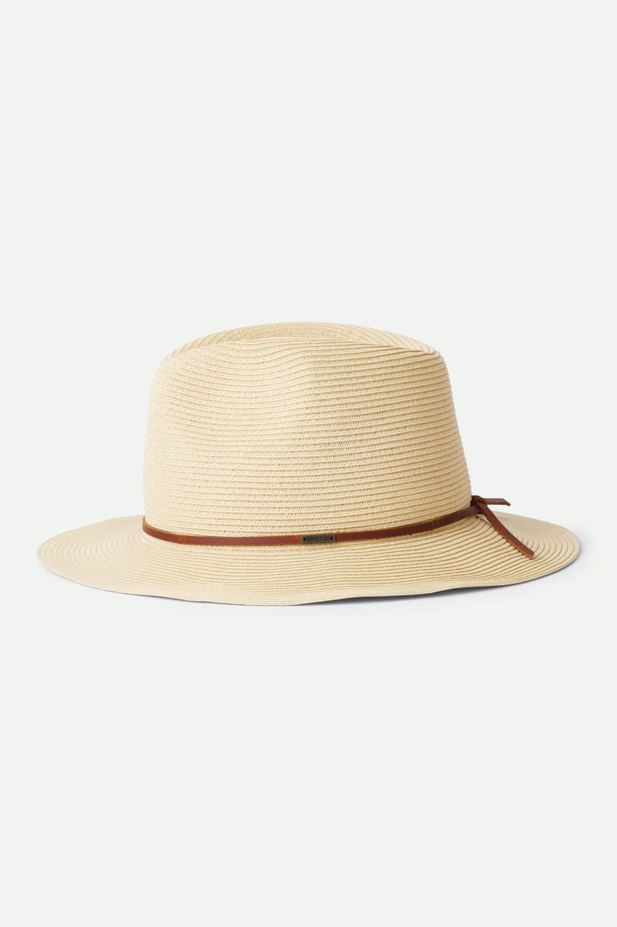 Wesley Straw Packable Fedora