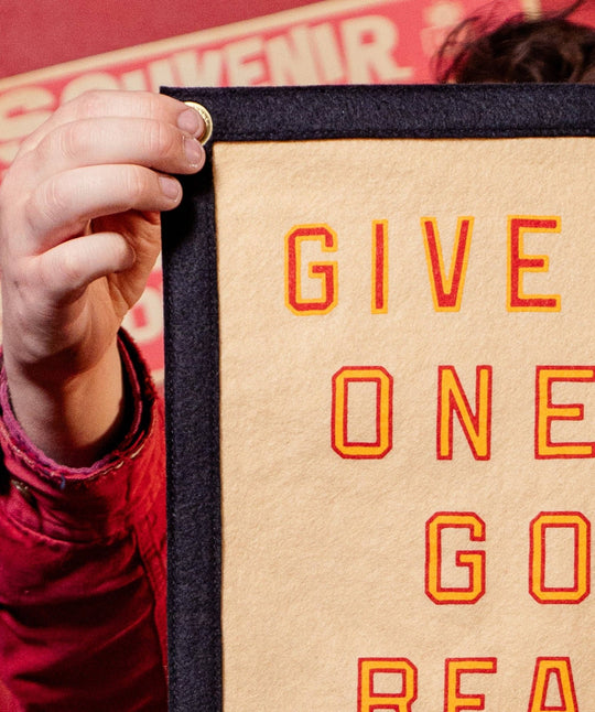 Give Me One Good Reason Why We Need To Be Like Them Camp Flag • Blink-182 x Oxford Pennant - Davidson Provision Co.