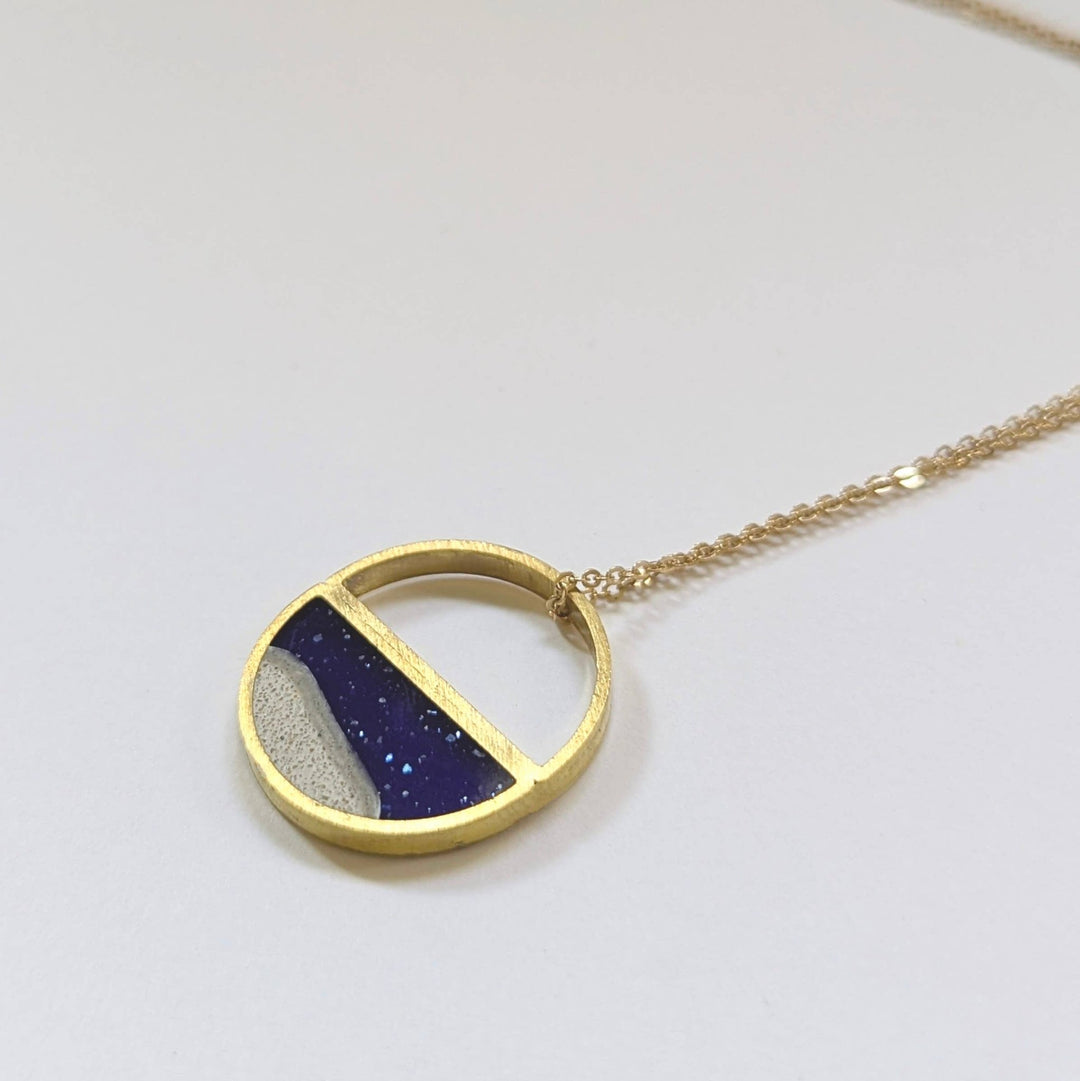 Half Circle Beach Scene Necklace - Davidson Provision Co.