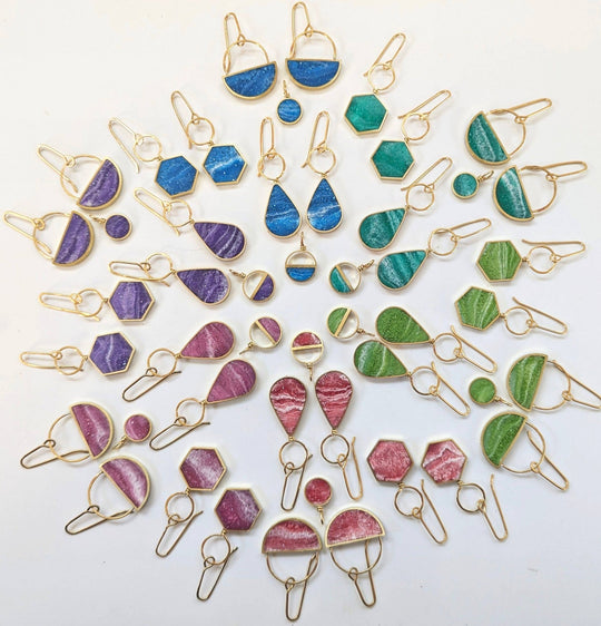 Half Moon Resin Earrings - Davidson Provision Co.