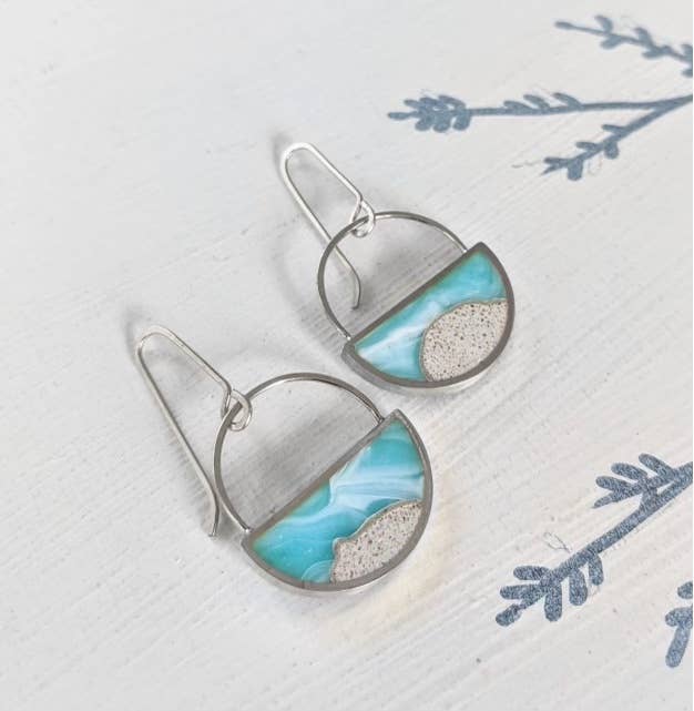 Half Moon Sand and Resin Earrings - Davidson Provision Co.