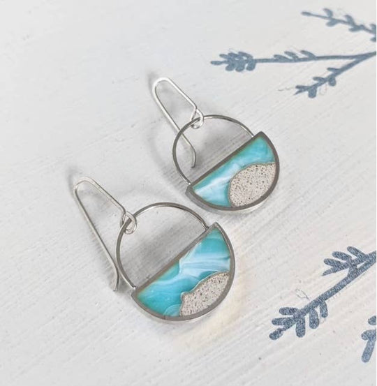 Half Moon Sand and Resin Earrings - Davidson Provision Co.