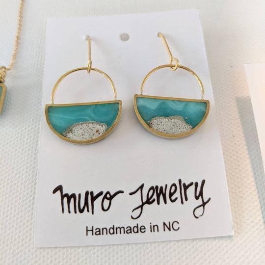 Half Moon Sand and Resin Earrings - Davidson Provision Co.