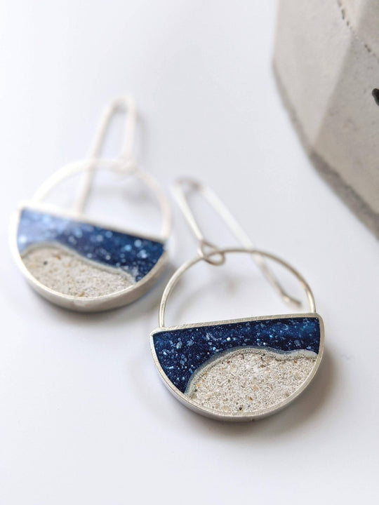 Half Moon Sand and Resin Earrings - Davidson Provision Co.