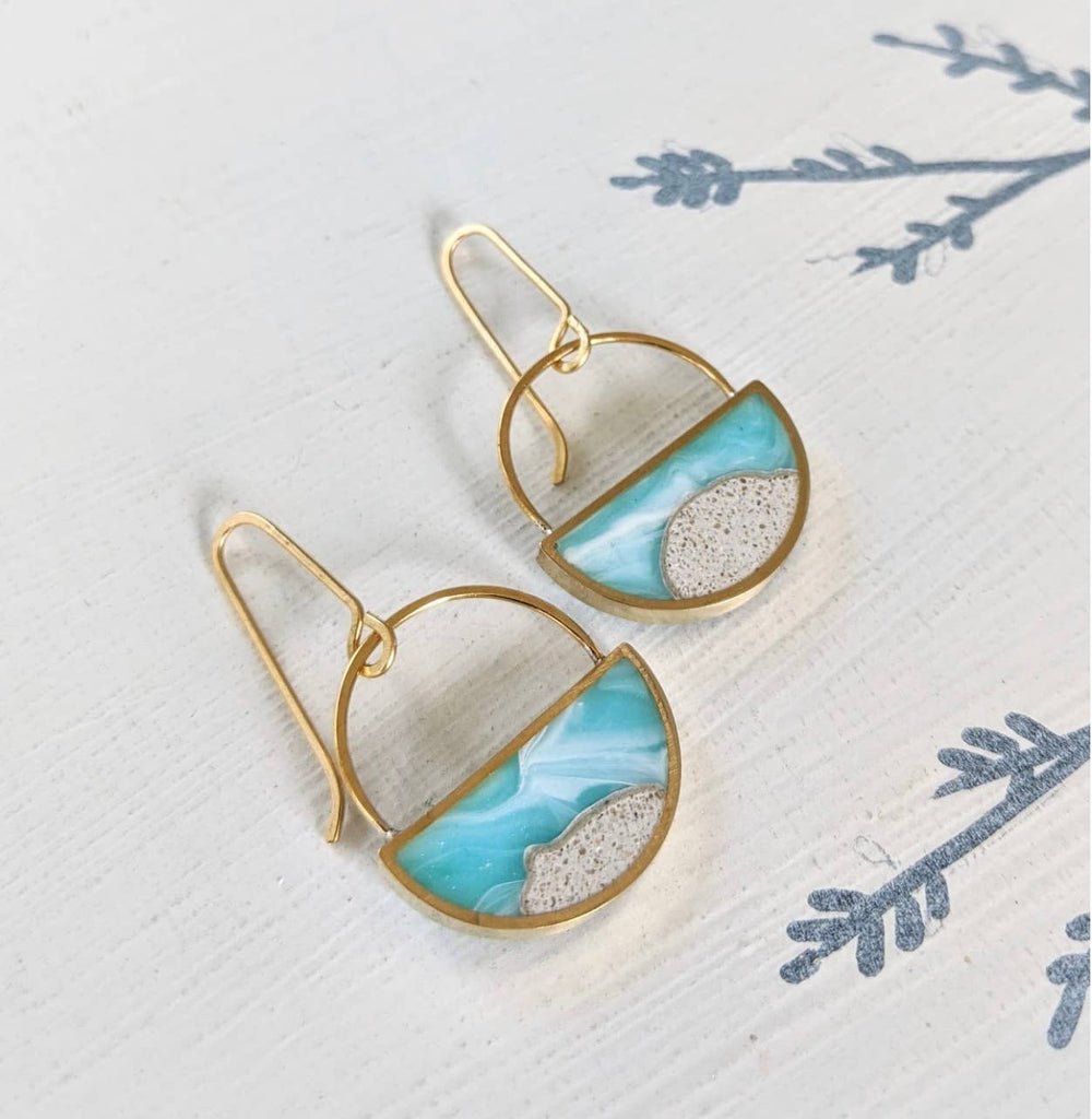 Half Moon Sand and Resin Earrings - Davidson Provision Co.