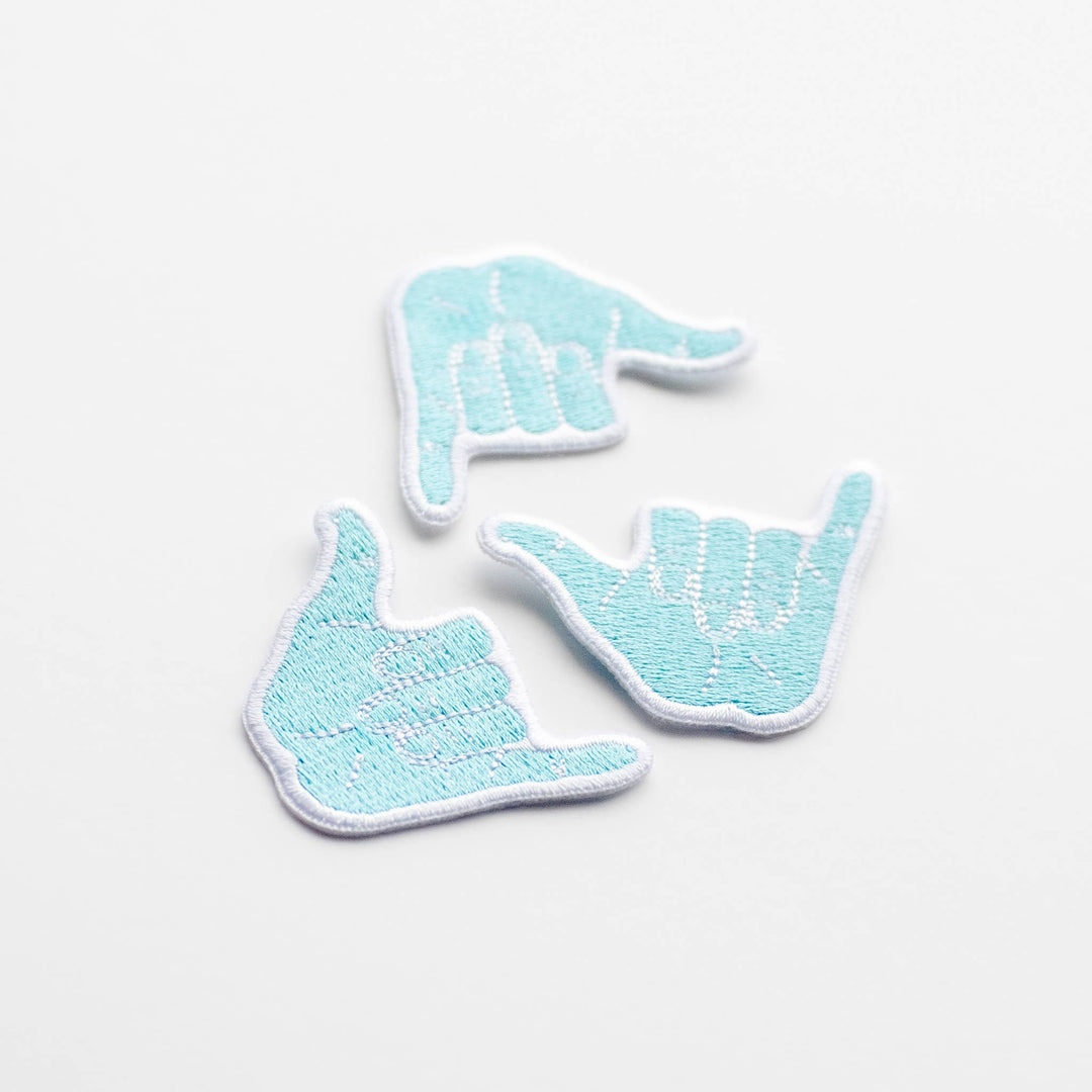 Hang Loose Hand Embroidered Iron on Patch - Shaka - Davidson Provision Co.