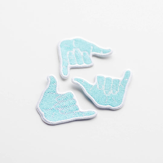 Hang Loose Hand Embroidered Iron on Patch - Shaka - Davidson Provision Co.