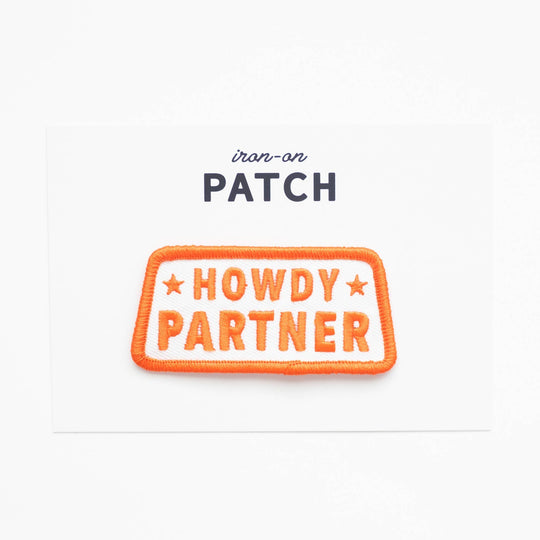 Howdy Partner Embroidered Iron on Patch - Davidson Provision Co.