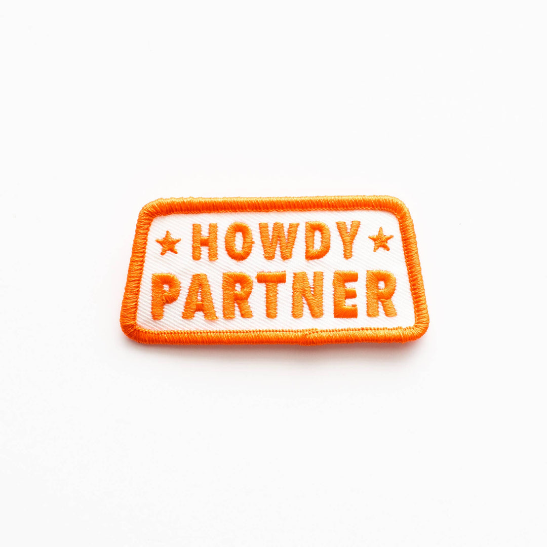 Howdy Partner Embroidered Iron on Patch - Davidson Provision Co.