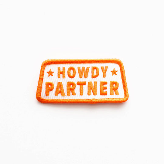 Howdy Partner Embroidered Iron on Patch - Davidson Provision Co.