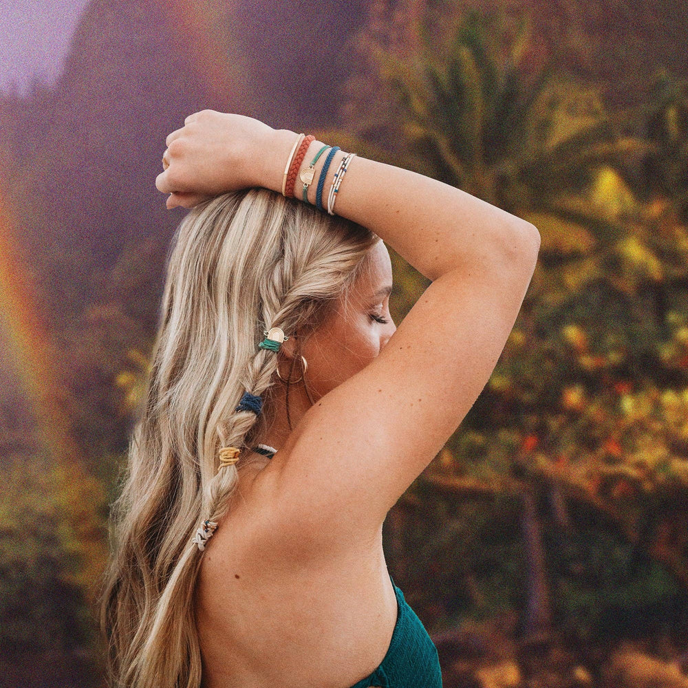 "Imagine" Gold Rainbow Hair Tie Bracelets - Davidson Provision Co.