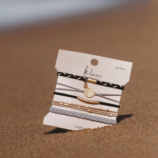 "Inspire" Flower Charm Hair Tie Bracelets - Davidson Provision Co.