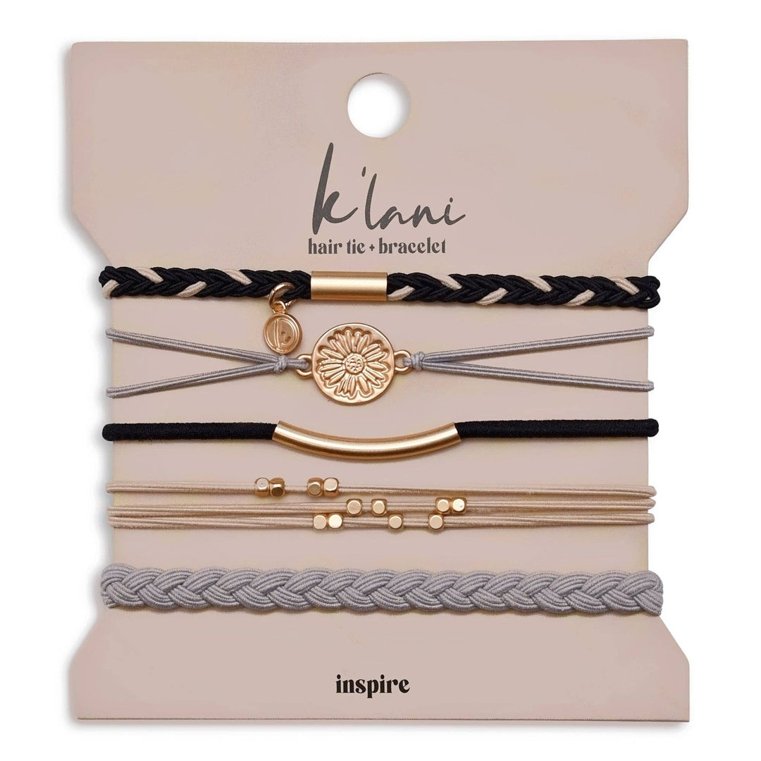 "Inspire" Flower Charm Hair Tie Bracelets - Davidson Provision Co.