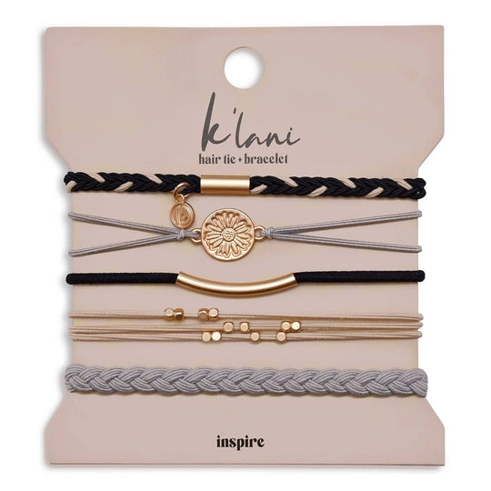 "Inspire" Flower Charm Hair Tie Bracelets - Davidson Provision Co.