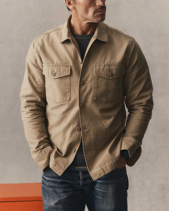Taylor Stitch The Surplus Shirt in Field Khaki, front