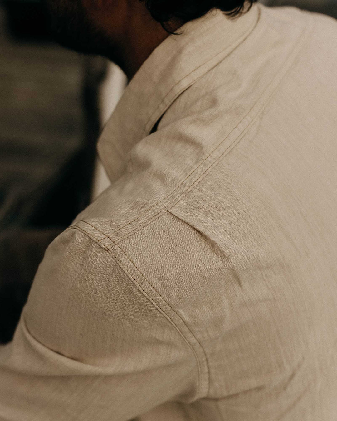 Taylor Stitch The Foundry Shirt in Natural Chambray, view 5