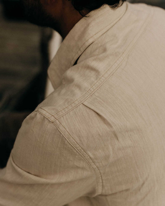 Taylor Stitch The Foundry Shirt in Natural Chambray, view 5