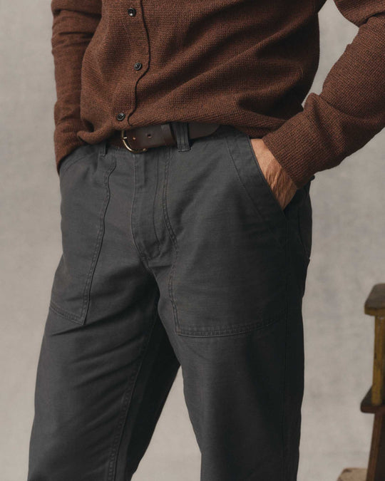 Taylor Stitch The Surplus Pant in Faded Black Reverse Sateen, view 3