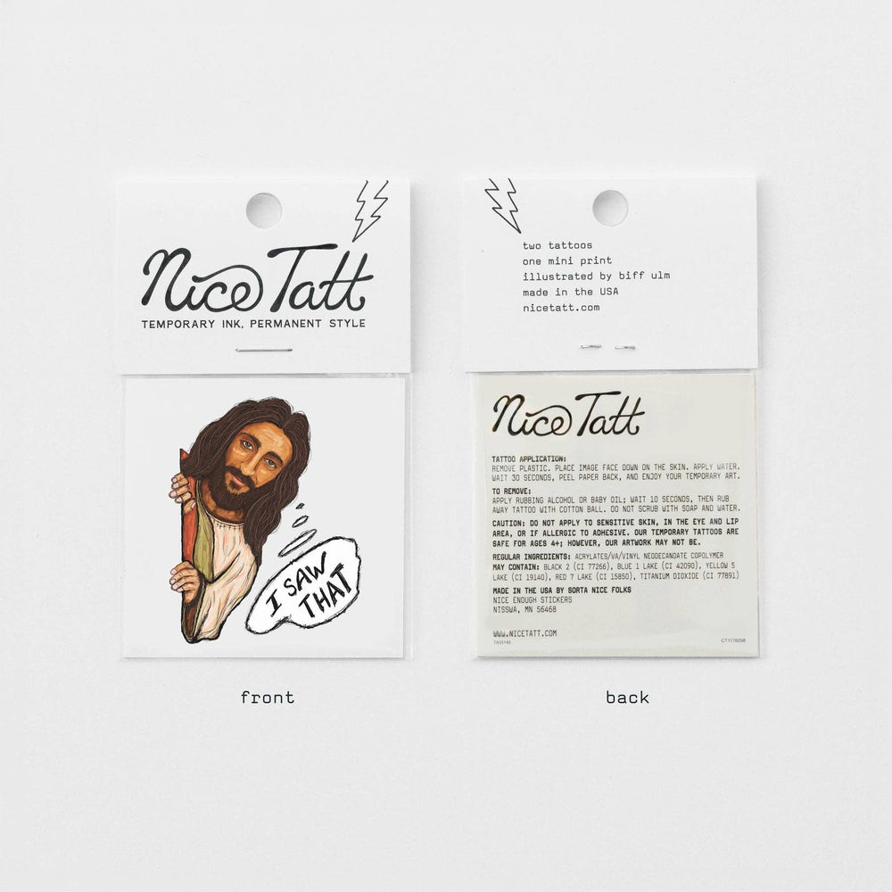 Jesus, I Saw That - Temporary Tattoo - Davidson Provision Co.