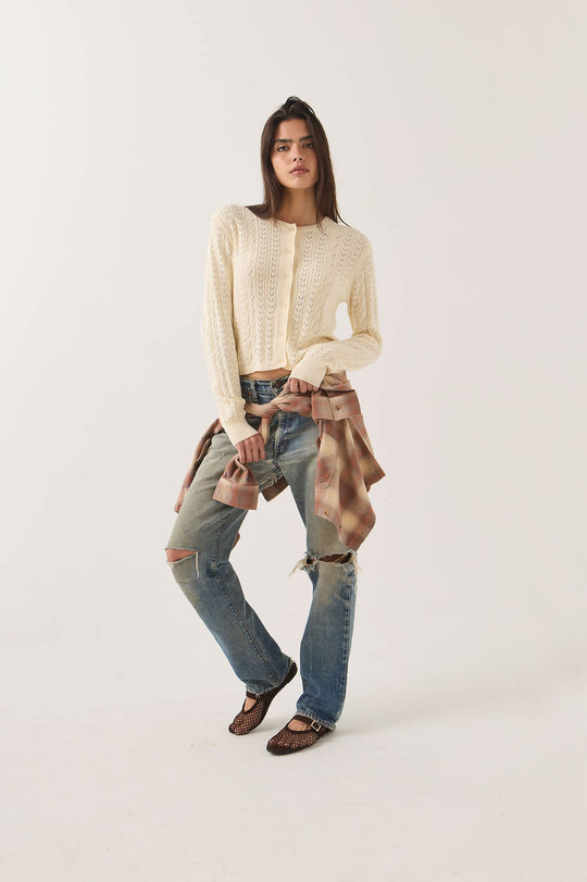 Brixton Bixby LW Cardigan Wax Paper