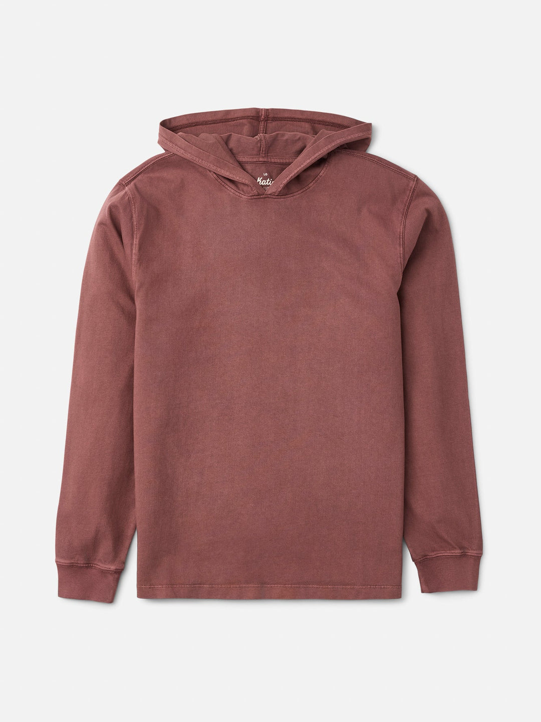 Katin Hide Pullover in French Roast Vintage Wash, laid flat, front view