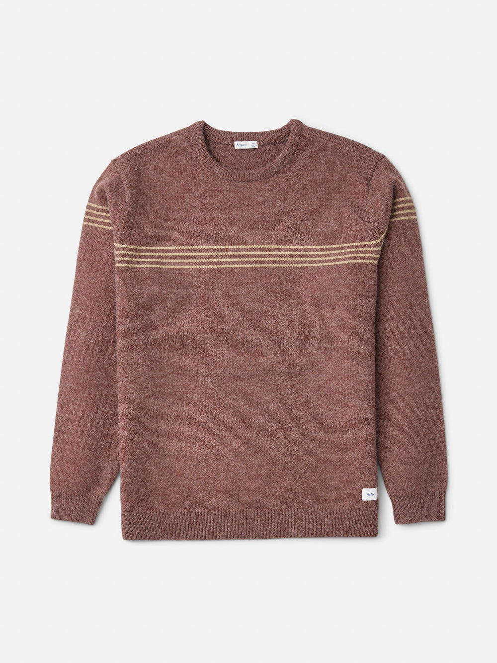 Katin Charles Sweater in French Roast, laid flat, front view