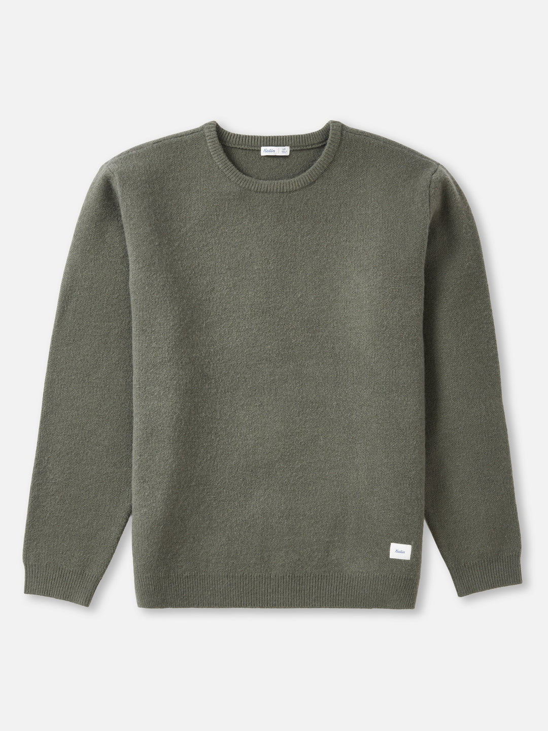 Katin Rivers Sweater in Gray Green, laid flat, front view